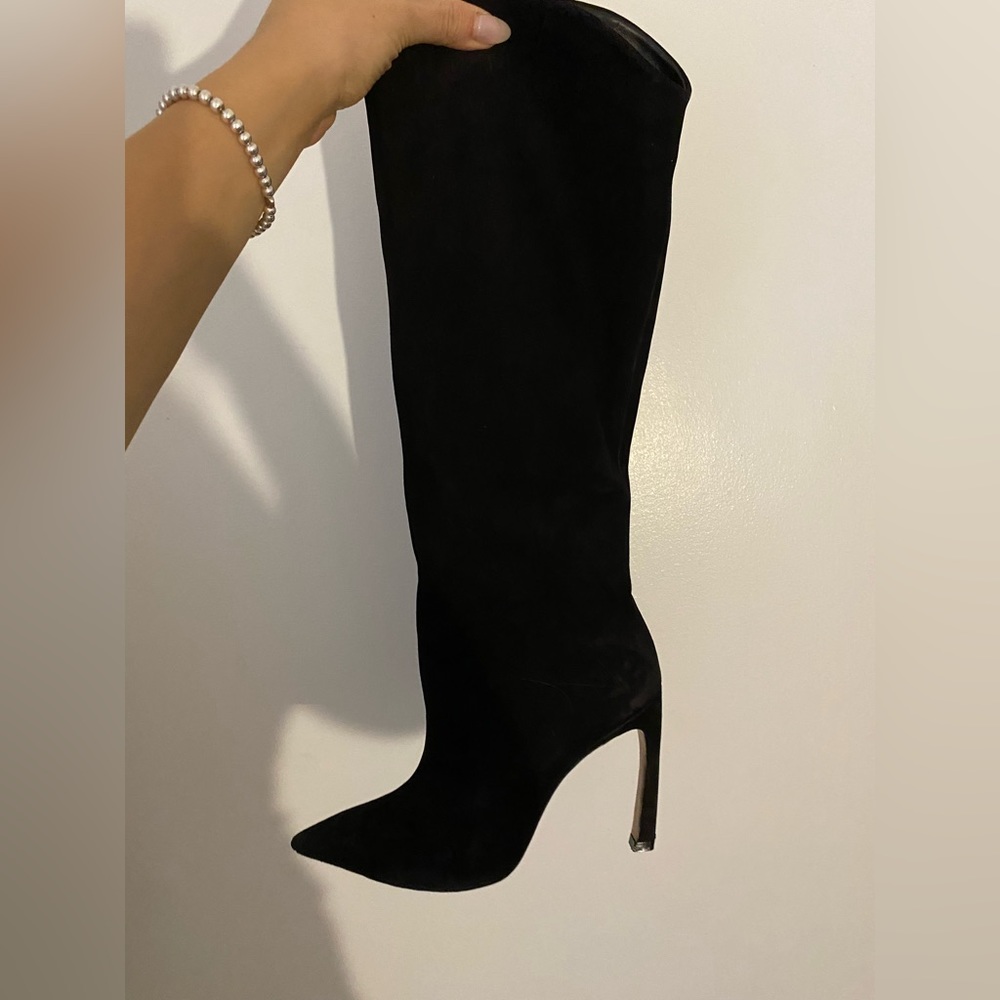 Schutz Black Suede Boots